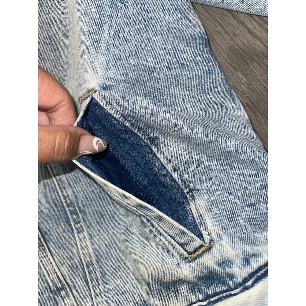 GAP Oversized Sherpa-Lined Icon Denim Jacket Size XL Unisex - Vintage Vibes - Picture 6 of 9